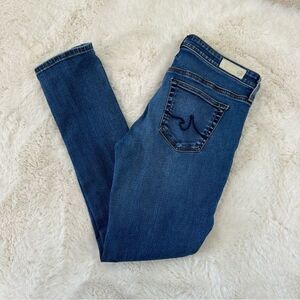 ag Adriano Goldschmied Medium Wash The Stevie Slim Straight Ankle Jean, 28